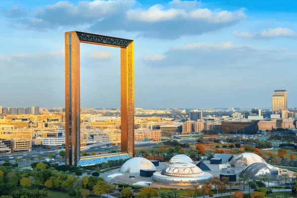 Dubai Frame Evening View