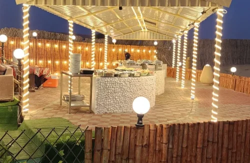 Dubai Desert Safari Dinner Setup Area